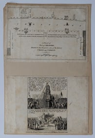 Antique Paper Sheet with Rare and Fine Art Ephemera Gravures