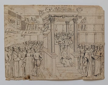 Antique Paper Sheet with Rare and Fine Art Ephemera Gravures