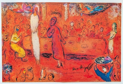 Hand Signed Lithograph (From Book) by MARC CHAGALL