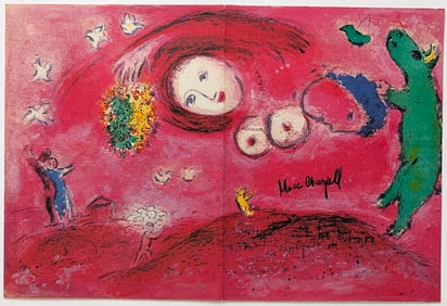 Hand Signed Lithograph (From Book) by MARC CHAGALL