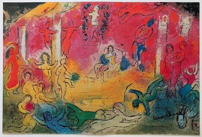 Hand Signed Lithograph (From Book) by MARC CHAGALL