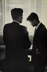 Vintage Gelatine Photograph JFK with Bobby Kennedy, Biltmore Hotel