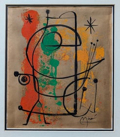 MIRO Art Painting on Paper Modern Abstract Composition