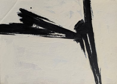 Vintage Abstract Expressionism Painting Likely by FRANZ KLINE