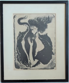 C. C. COOPER Lithograph Hand Signed and Framed