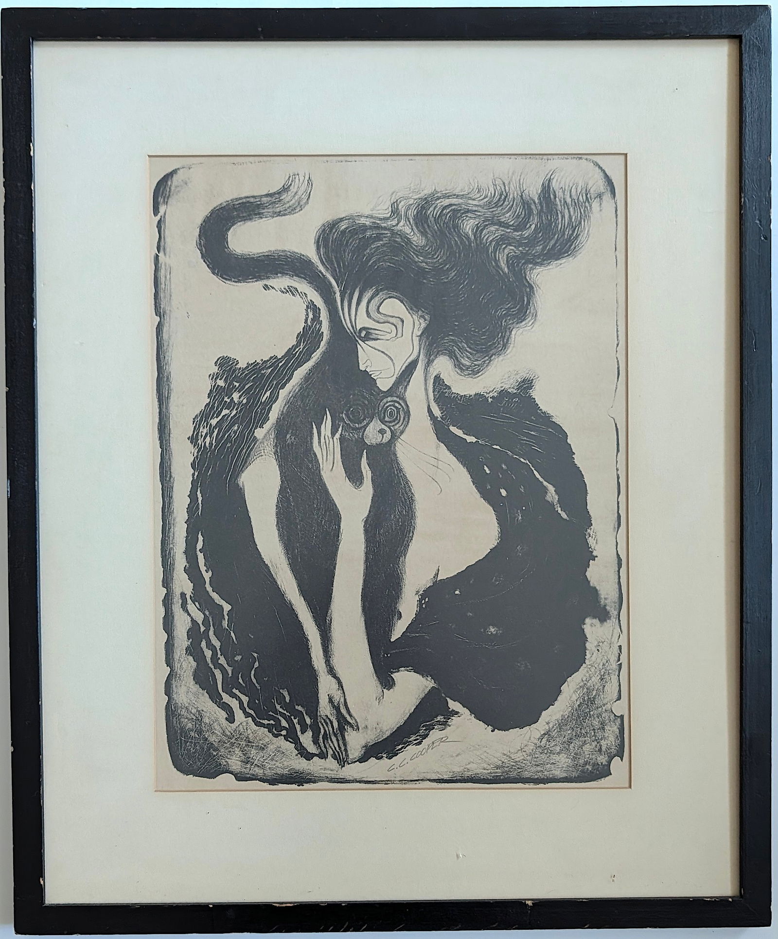 C. C. COOPER Lithograph Hand Signed and Framed (1 of 3)