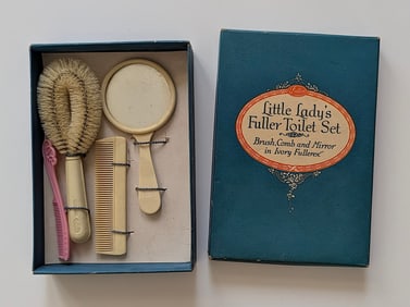 Scarce Vintage Little Lady's Fuller Toilet Set, Ca. 1950s