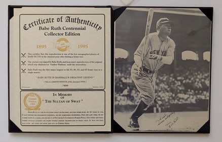 Babe Ruth Centennial Collector Edition Memorabilia with COA
