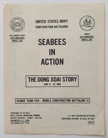 Scarce Original (No Reprod.) Ephemera SEABEES Civil Eng. Corps, US Navy