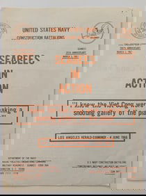 Scarce Original (No Reprod.) Ephemera SEABEES Civil Eng. Corps, US Navy