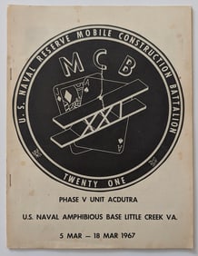 Scarce Original (No Reprod.) Ephemera SEABEES Civil Eng. Corps, US Navy