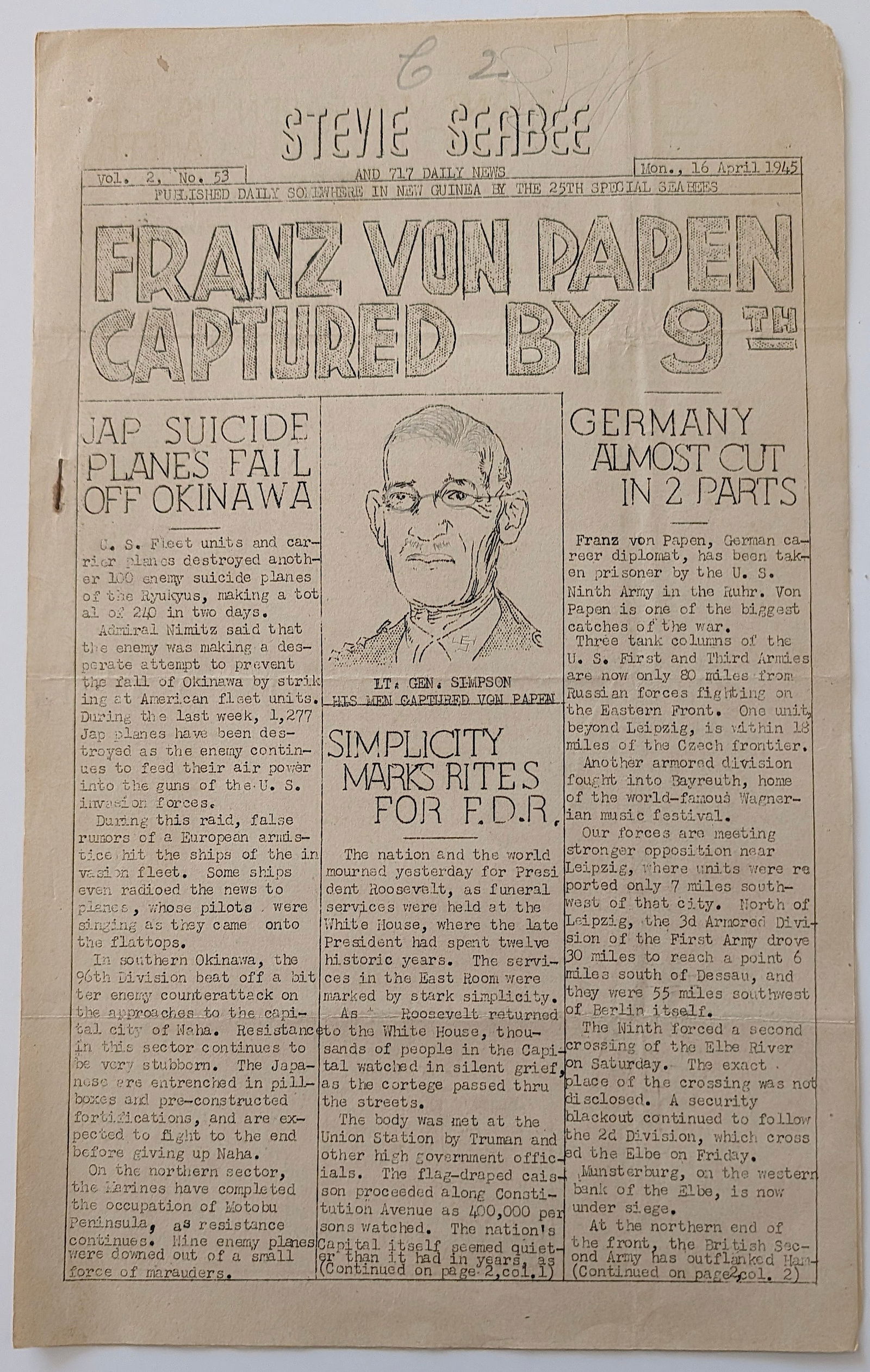 Scarce Original (No Reprod.) Ephemera SEABEES Civil Eng. Corps, US Navy: The provenance is from the estate of a deceased collector in South Florida. We have included quality images to show it's actual condition. This lot is located in Boca Raton, Fl and its shipment will b