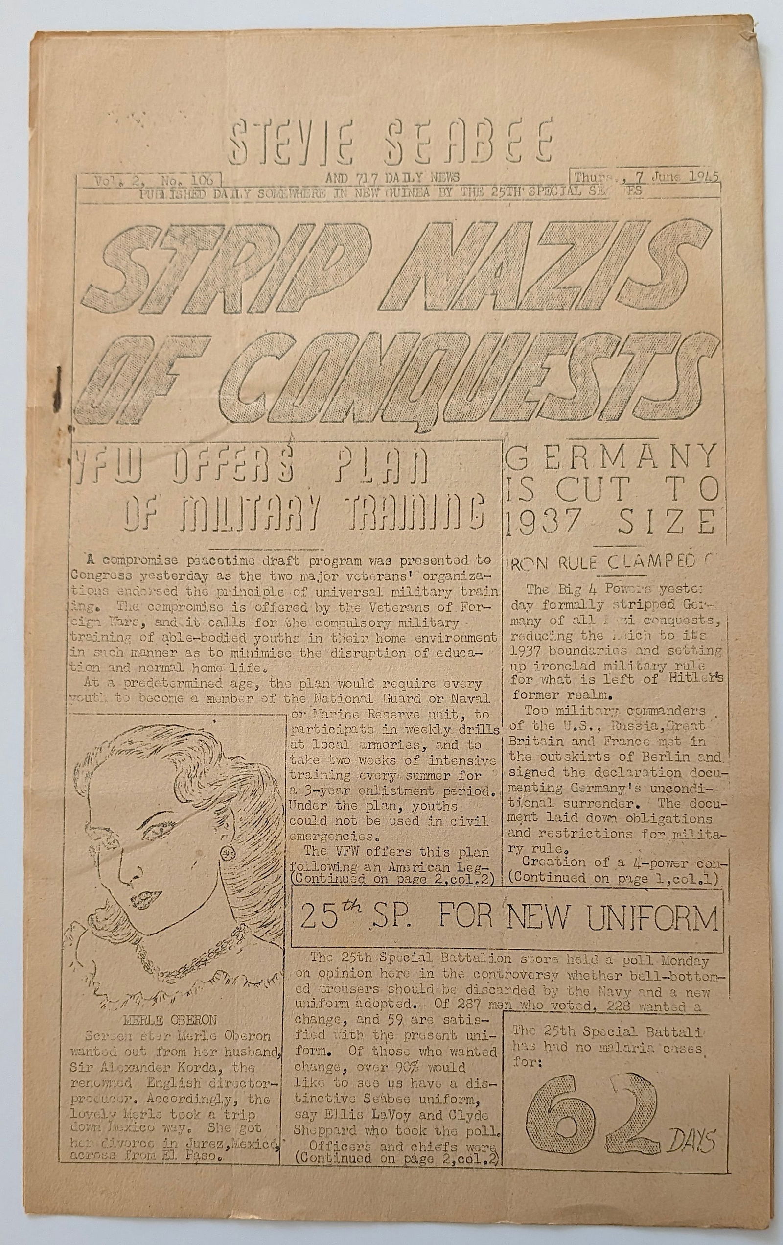 Scarce Original (No Reprod.) Ephemera SEABEES Civil Eng. Corps, US Navy: The provenance is from the estate of a deceased collector in South Florida. We have included quality images to show it's actual condition. This lot is located in Boca Raton, Fl and its shipment will b