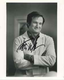 Vintage B&W Autographed Photograph of ROBIN WILLIAMS