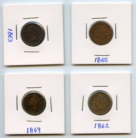 Set with Four INDIAN HEAD CENTS United States Mint - Collectors