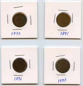 Set with Four INDIAN HEAD CENTS United States Mint - Collectors