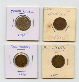 Set with Four Antique American Coins - Collectors Opportunity