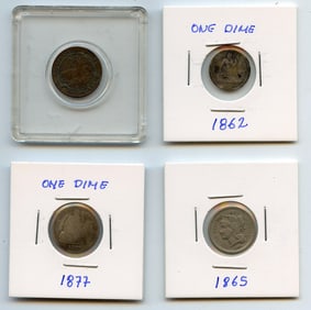 Set with Four Antique American Coins - Collectors Opportunity