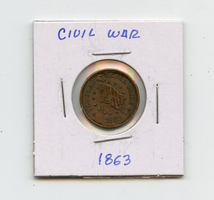 Antique 1863 Civil War American Coin Collectors