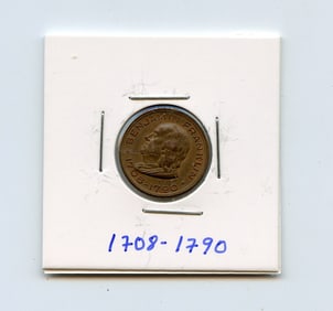 Antique Benjamin Franklin 1706-1790 Souvenir Memorial Coin Collectors