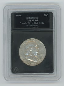 1963 Franklin Silver Half Dollar, Authent. VG Condition