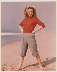 ANDRE DE DIENES Photograph of MARILYN MONROE, Tobay Beach, 1945
