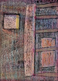 Neo-Expressionist Oil Pastel Painting, Signed FRIEND 84 NYC - 1984