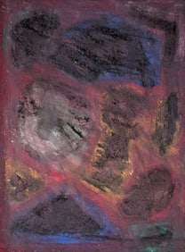 Neo-Expressionist Oil Pastel Painting, Signed FRIEND 84 NYC - 1984
