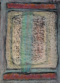 Neo-Expressionist Oil Pastel Painting, Signed FRIEND 84 NYC - 1984