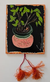 Neo-Expressionist Oil Pastel Painting, Signed FRIEND