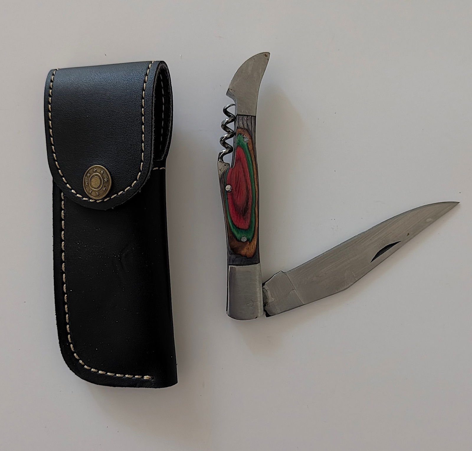 Handcrafted Heirloom Damascus Steel Knife with Leather Sheath OPP!: These aren't your average factory-made knives. Each handmade damascus knife is a unique work of art, forged with time-honored techniques and the skill of a dedicated craftsperson. The distinctive laye