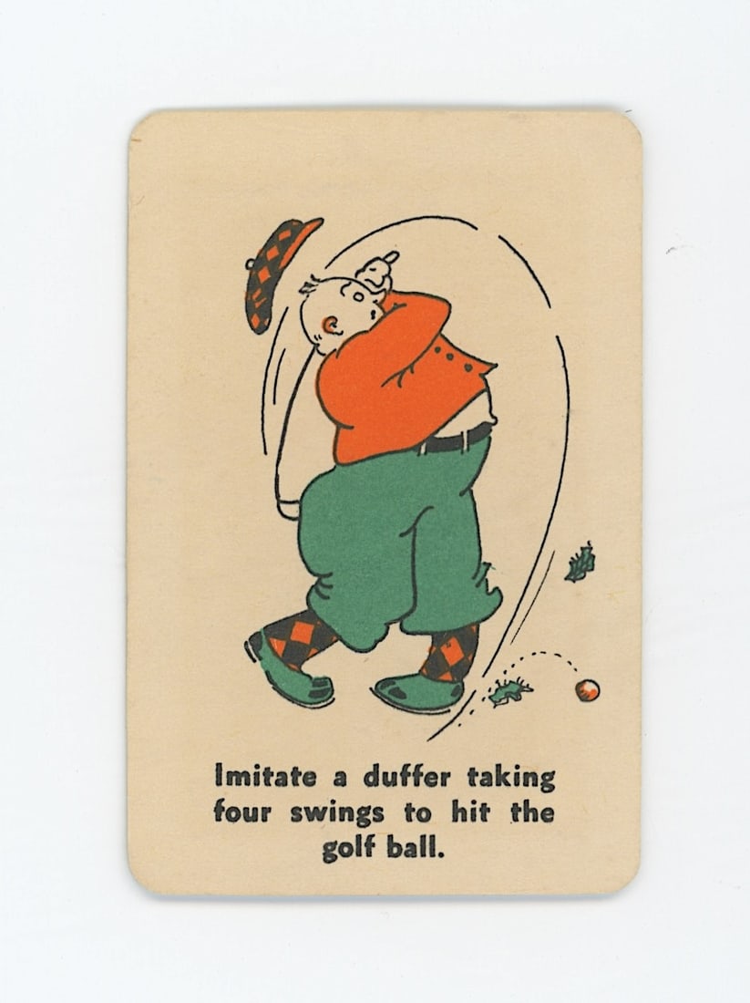 1935 Whitman Party Stunts Game Card: The provenance is from the estate of a deceased collector in South Florida. We have included quality images to show it's actual condition. This lot is located in Boca Raton, Fl and its shipment will b
