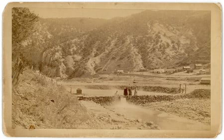 Antique Cabinet Photograph American River Gold Rush Ca. 1850s