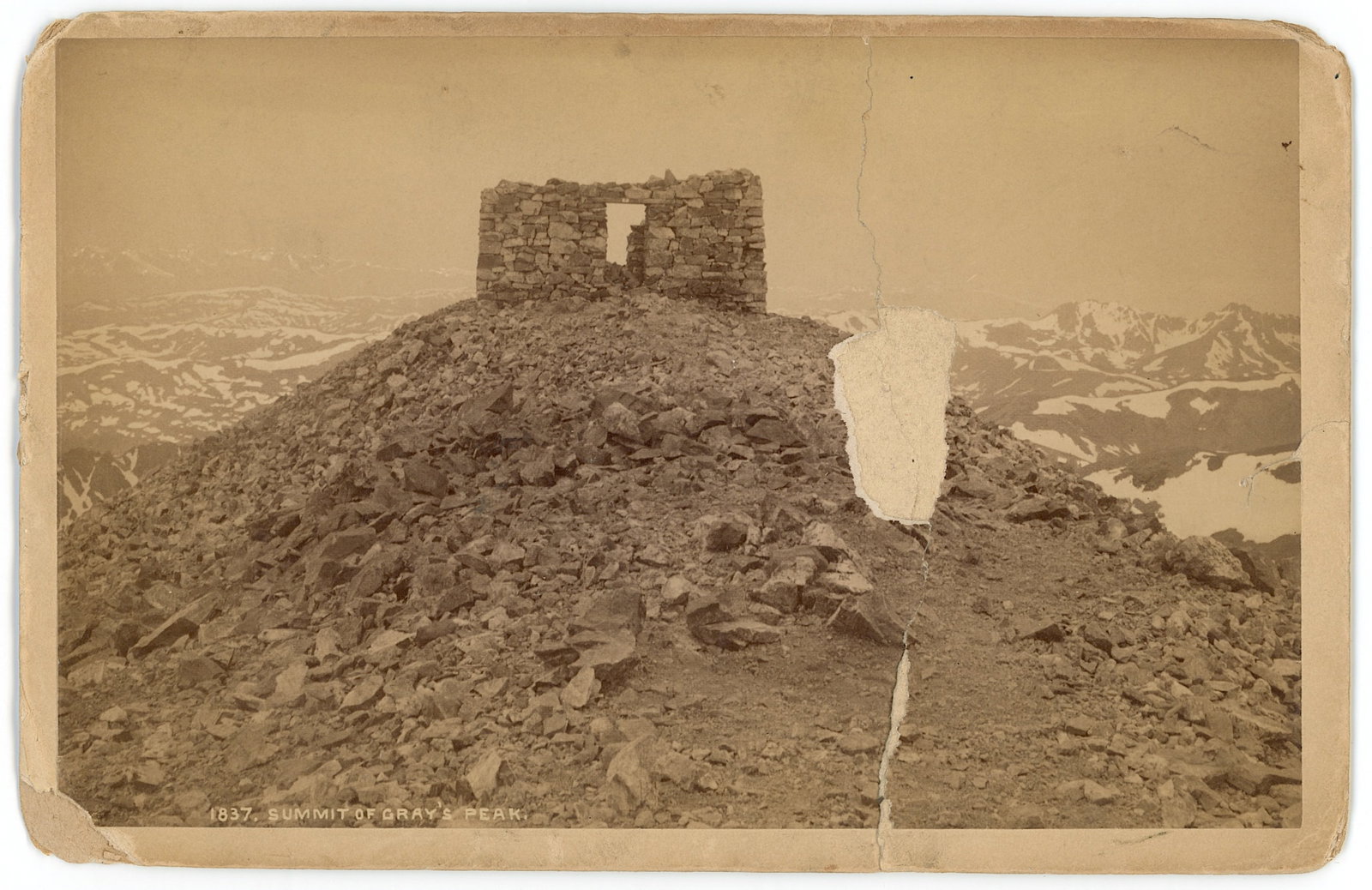 Antique Cabinet Photo Stone Remains Grays Peak, Colorado (1 of 2)