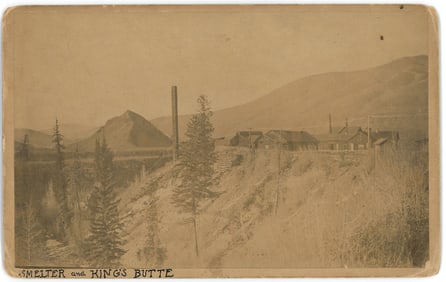 Antique Cabinet Photo Mining Operation Smelter and King's Butte