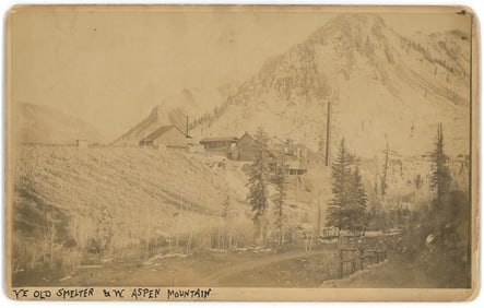 Antique Cabinet Photo "Ye Old Smelter" Aspen Mountain CO