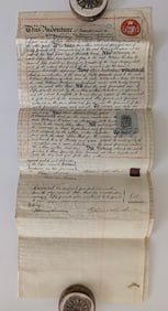 Antique 1979 Original Indenture in Good Condition