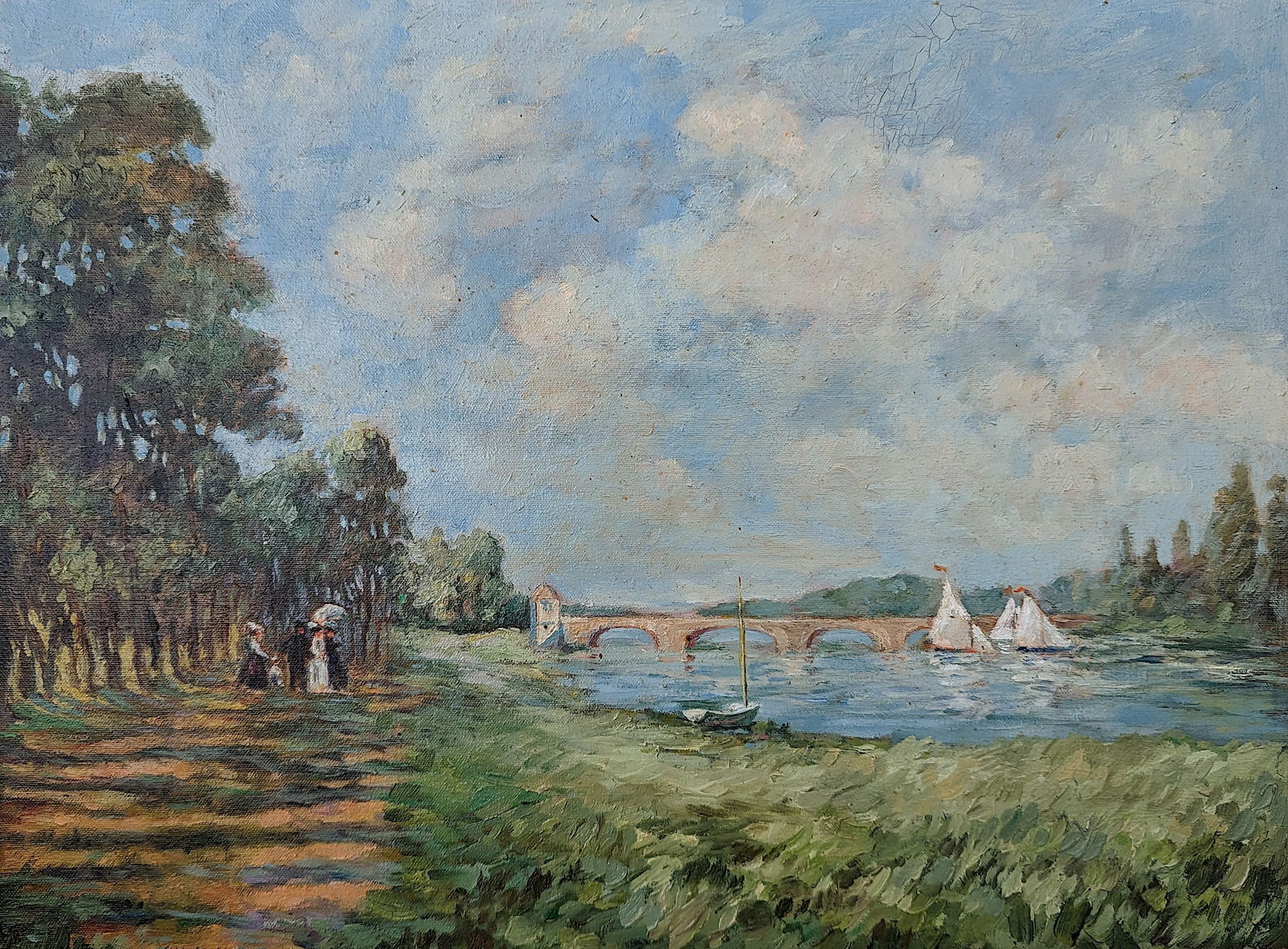 KAETHE HOELTZELL (1925-2013) French Impressionism Scene (1 of 5)