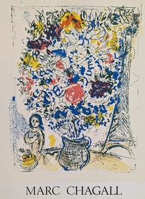 Genuine Poster MARC CHAGALL Printed 1977 M.J D'APRES