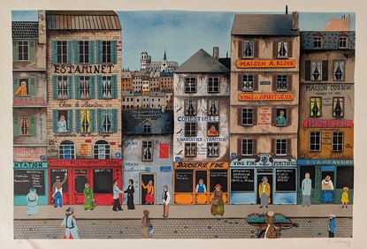 DELCROY, Downtown, Lithograph, Hand Signed and Numbered