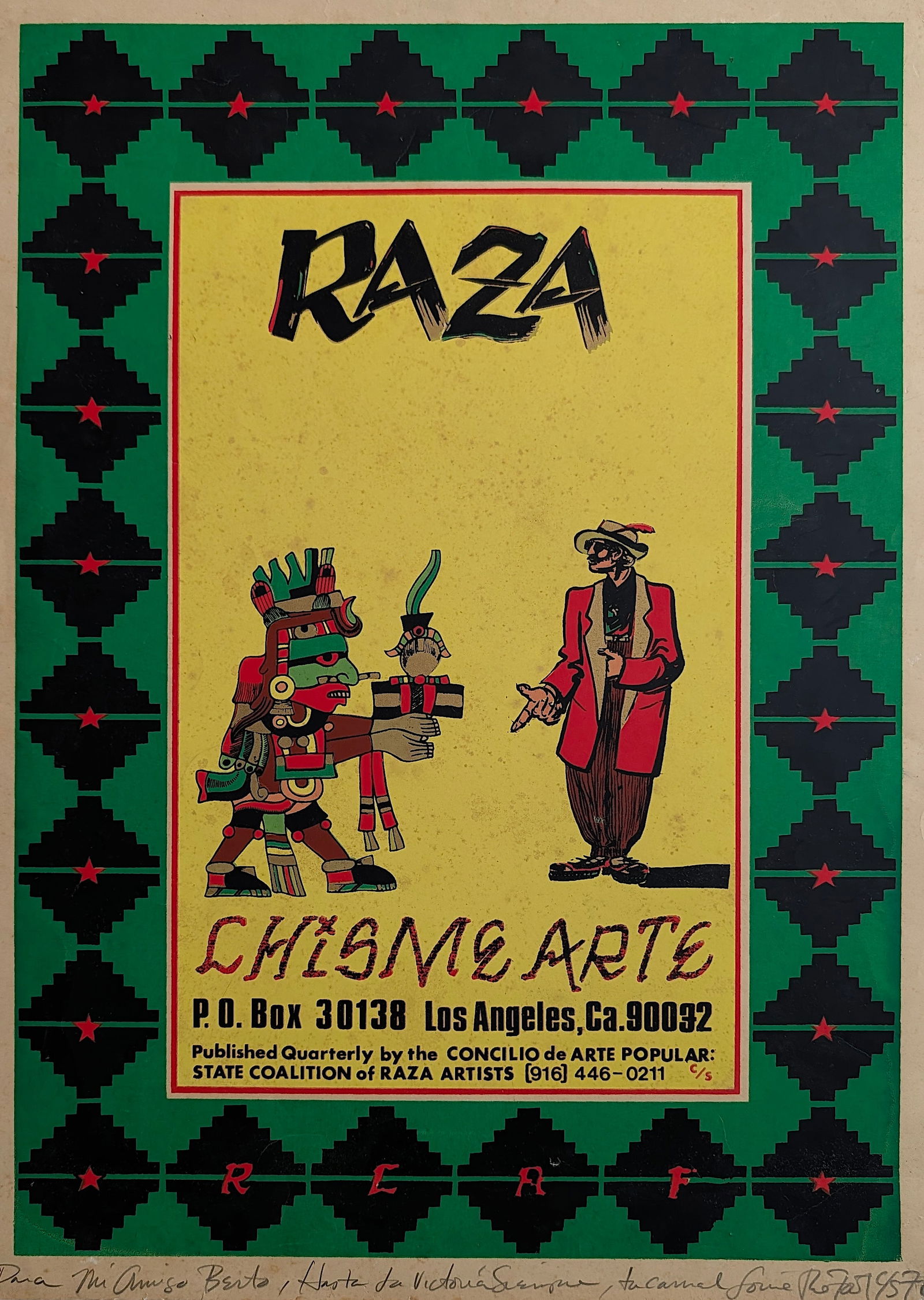 Vintage Chicano Poster Art RAZA by Loui "The Foot" Gonzalez (1 of 4)