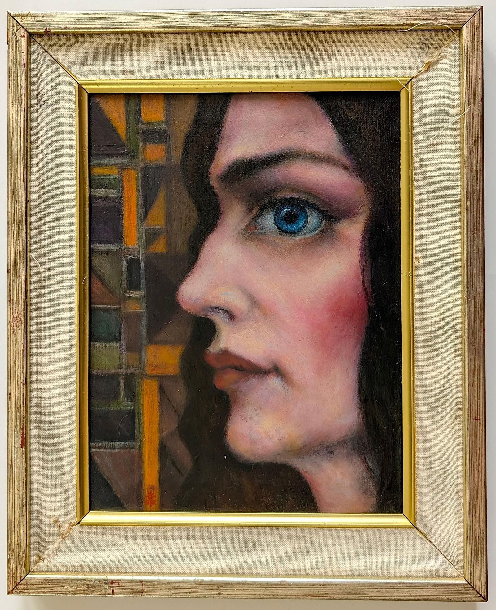 D. RANSI Oil on Canvas 20th. C. Modern Woman Portrait: ABOUT PROVENANCE AND ATTRIBUTION: This item originates from the estate of a prominent Miami-based dealer and collector active throughout the 20th century. It comprises a wide variety of artworks and e