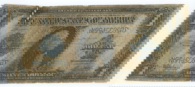 1923 Silver Certificate Horseblanket Note 1 Dollar Bill
