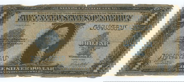 1923 Silver Certificate Horseblanket Note 1 Dollar Bill