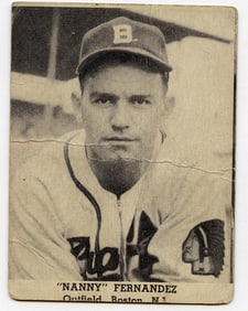 1947 Tip Top Bread Baseball Nanny Fernandez Vintage Card