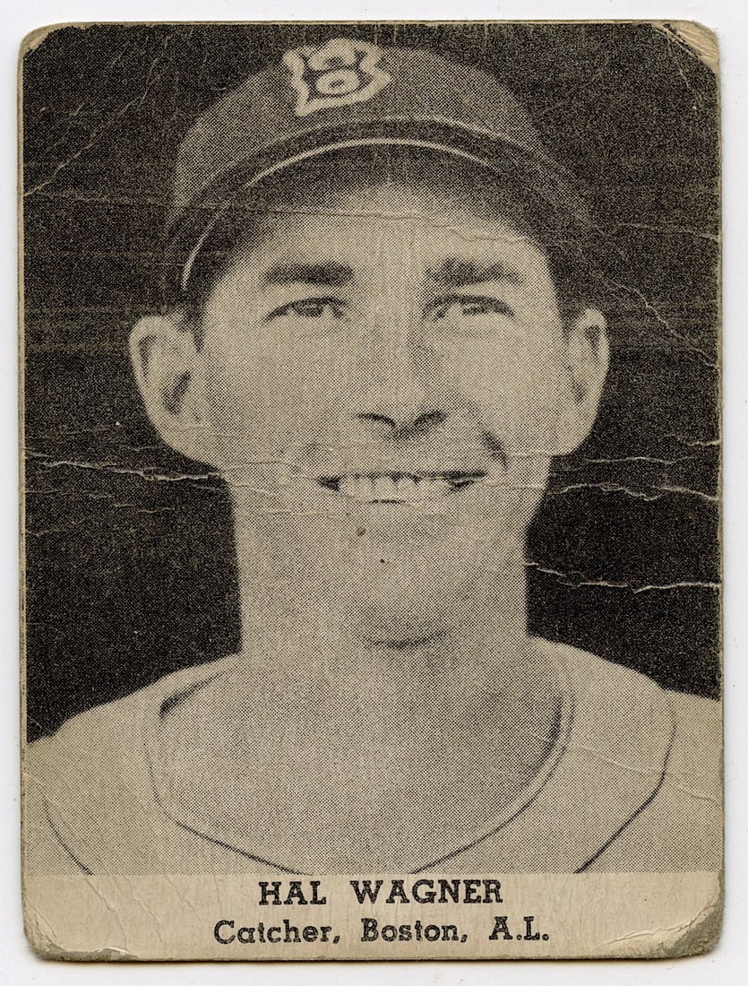1947 Tip Top Bread Baseball Card featuring Catcher Hal Wagner (1 of 2)