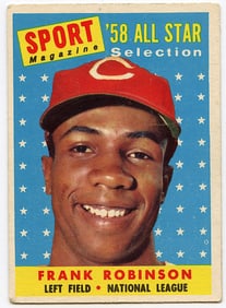 Frank Robinson All Star 1958 Topps Baseball Card