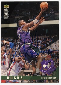 1995 Collectors Choice Glenn Robinson #335 Autograph Basketball