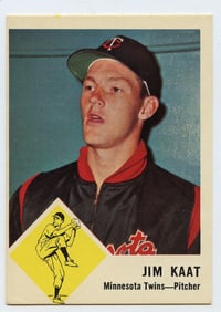 1963 FLEER Baseball Card #22 Jim Kaat Minesotta Twins