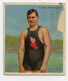1910 T-218 Hassan Cigarettes Champion Athlete Prize Fighter Tobacco Lou Manley